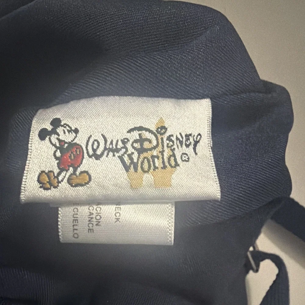 Walt Disney World 2006 Character Drawstring Backpack Navy Blue Mickey Stitch 06